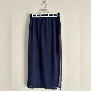 Navy blue maxi skirt